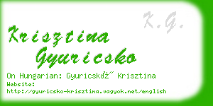 krisztina gyuricsko business card